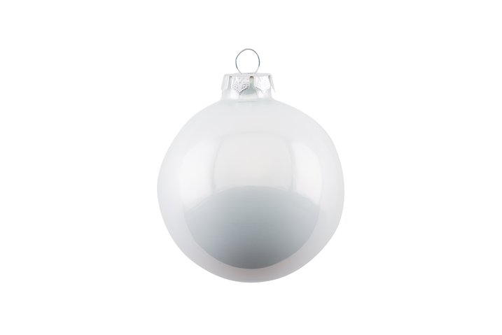 Christmas tree ball 6cm opal, white