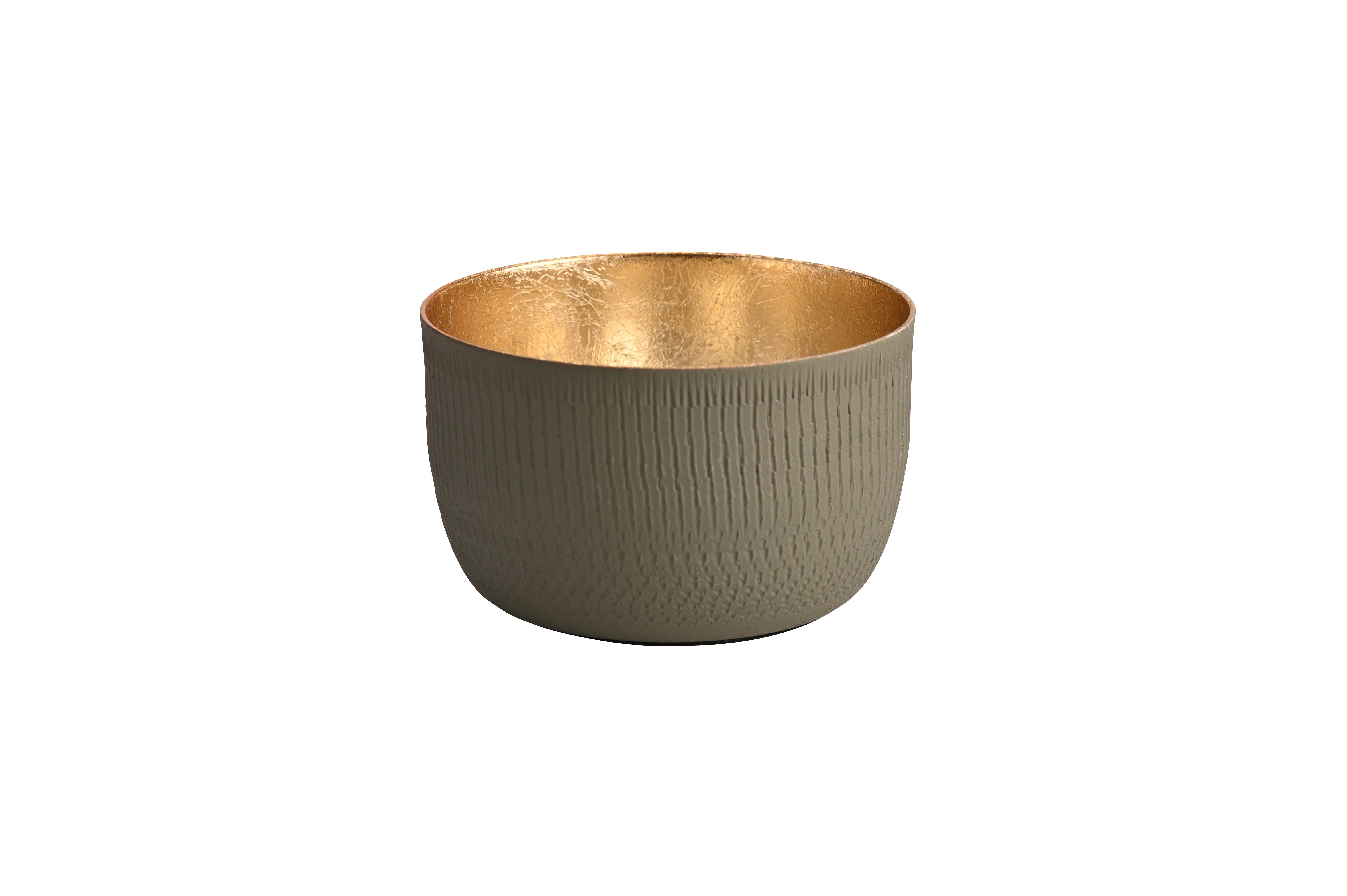 Madras, Windlicht, S, Struktur, matt, olive/gold