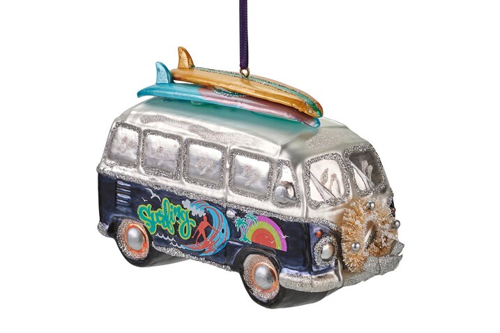 Hänger Bus mit Surfbrettern, mehrfarbig