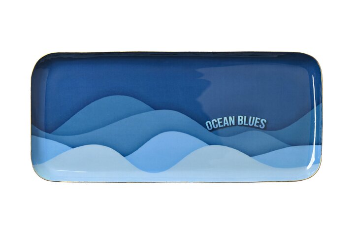 Love Trays, Dekotablett, M, Ocean Blues, rechteckig, blau