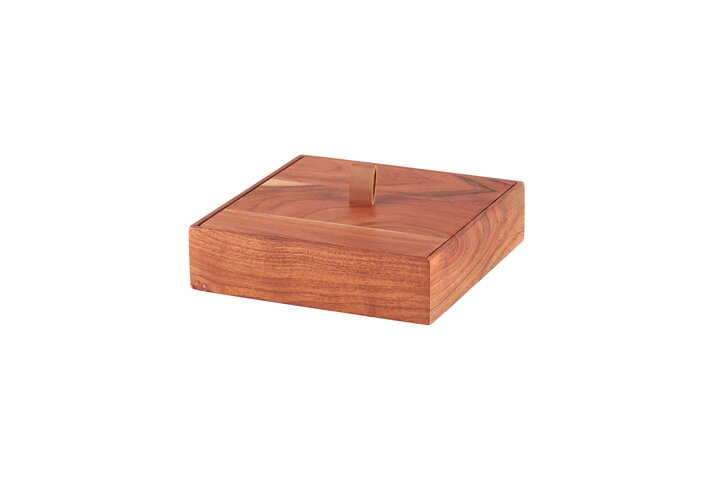 Bento, box, acacia wood, square, nature