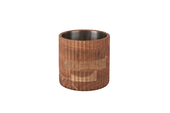 Bento, wine cooler, acacia wood, stainless steel, nature