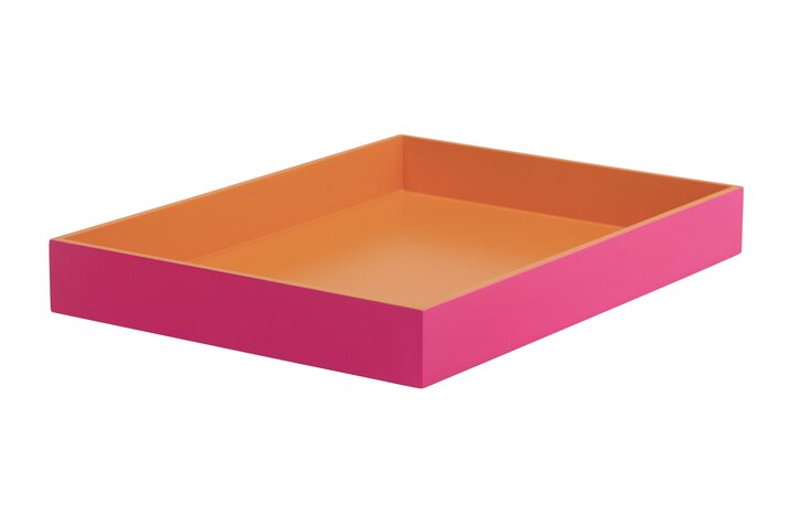 Spa, Tablett, M, rechteckig (40,4x29,3x5cm), 2 farbig, pink/orange