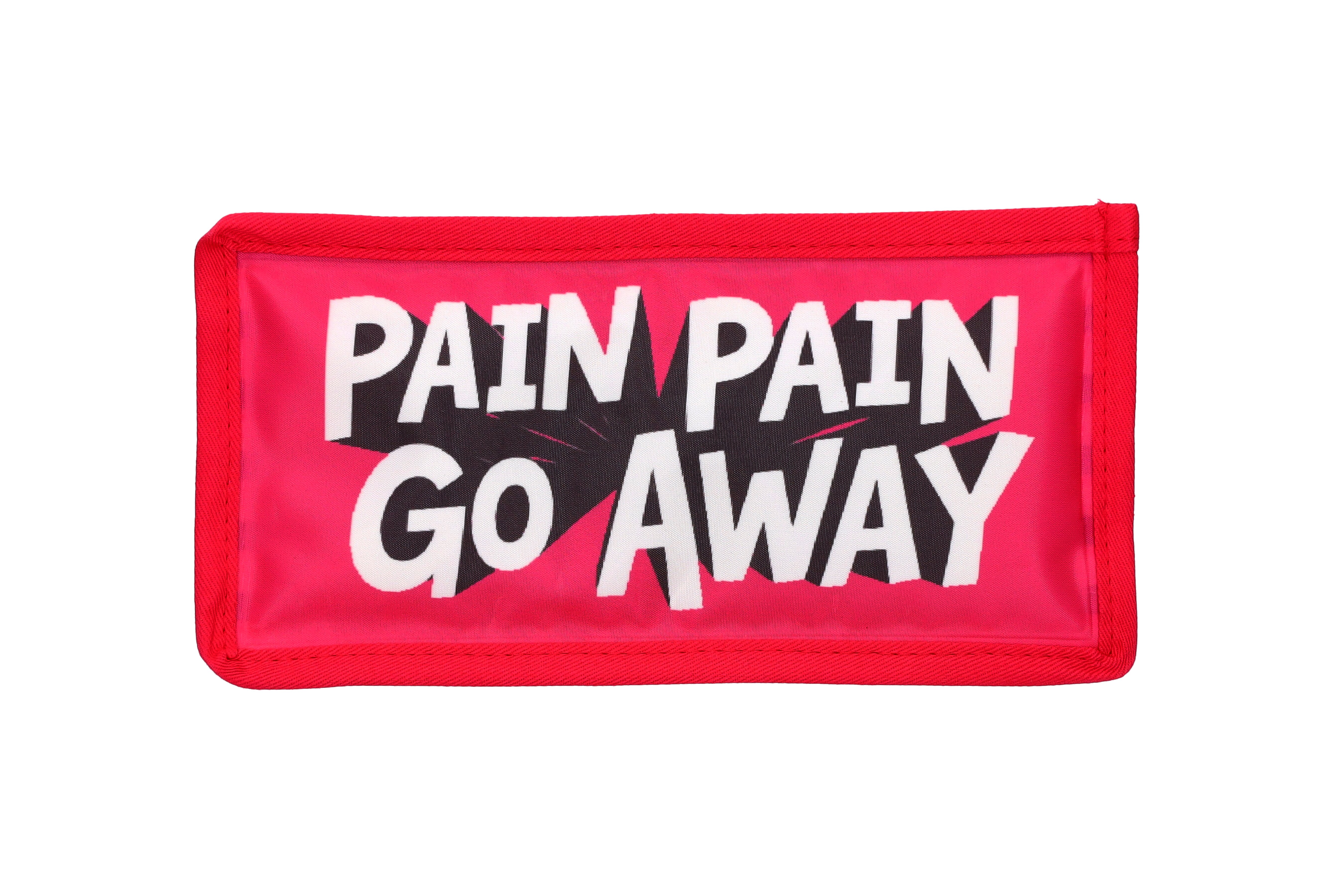 Petit Froid, Erfrischungskissen M, Motiv: Pain pain go away/Streifen, neon pink