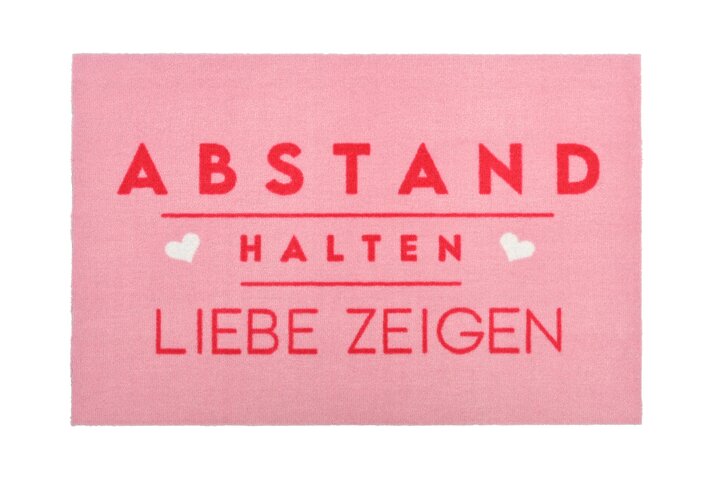 Unlock, Washables, Abstand halten, Liebe zeigen, 50x75cm, rosa