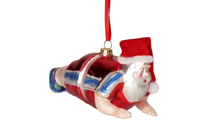 Hänger Plank Santa, rot
