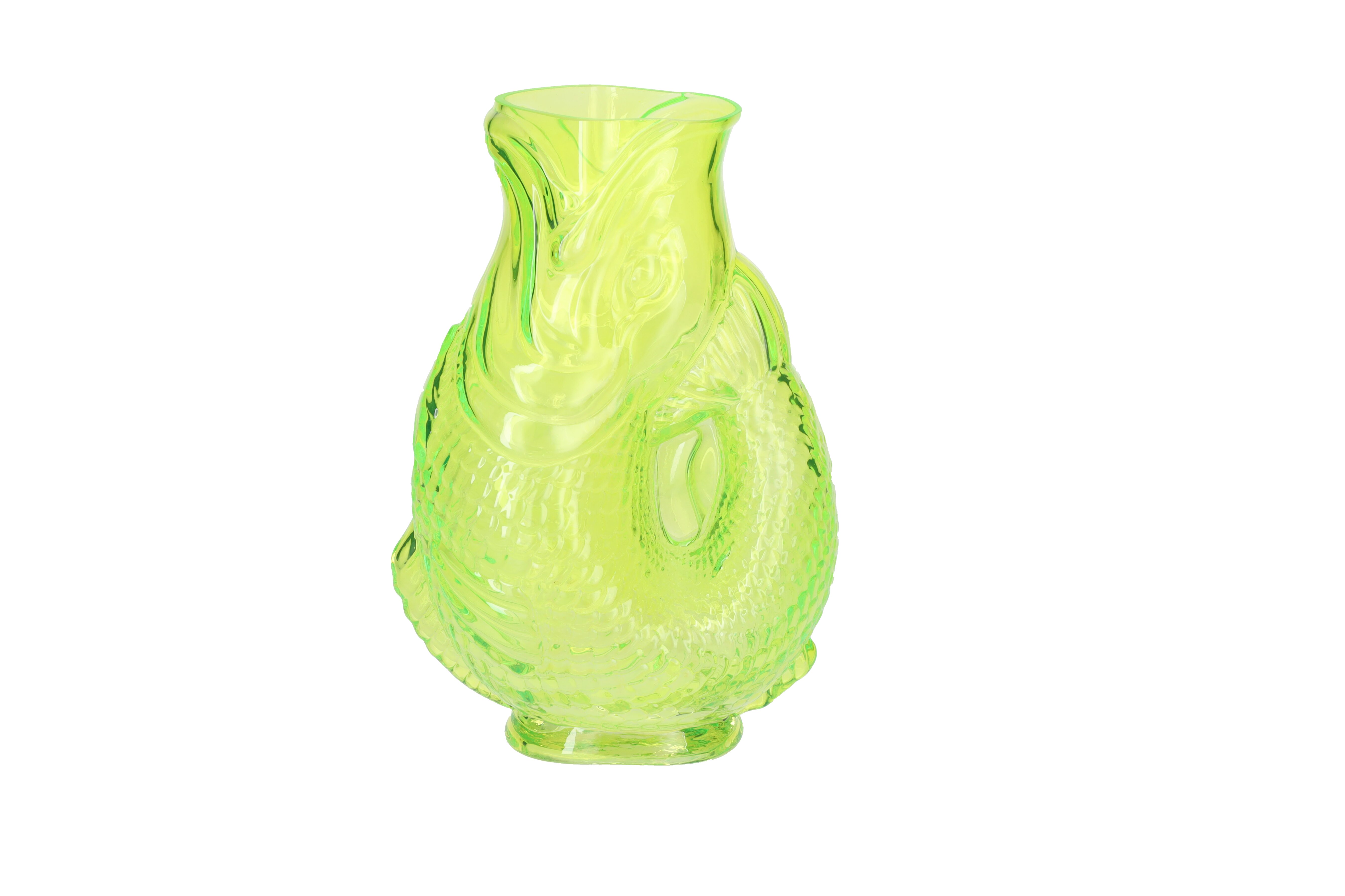 Jacquard, fish vase S(h24cm), green, sprayed