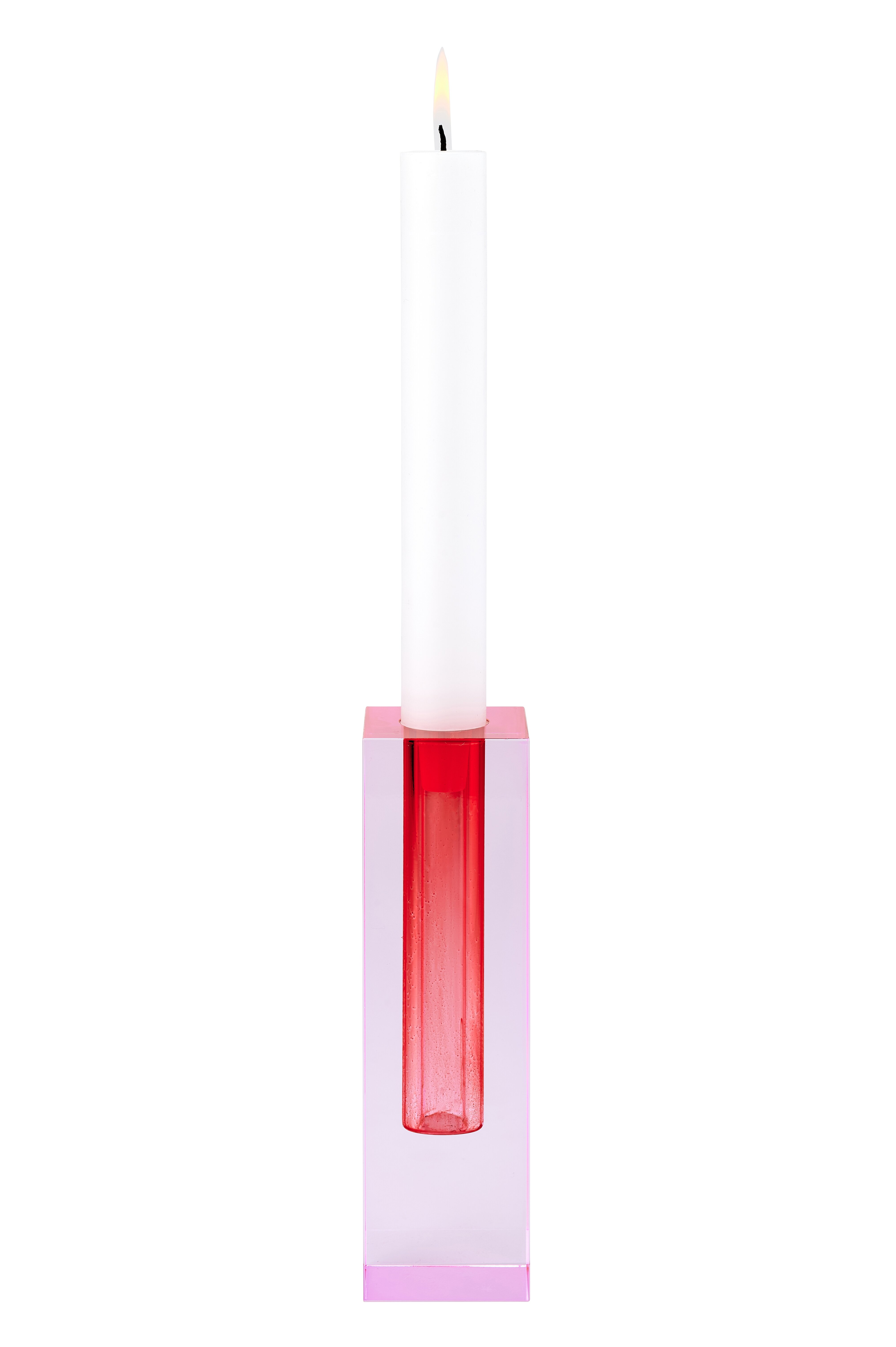 Sari,  Kristallglas Vase H16,5cm, pink/rot, gs