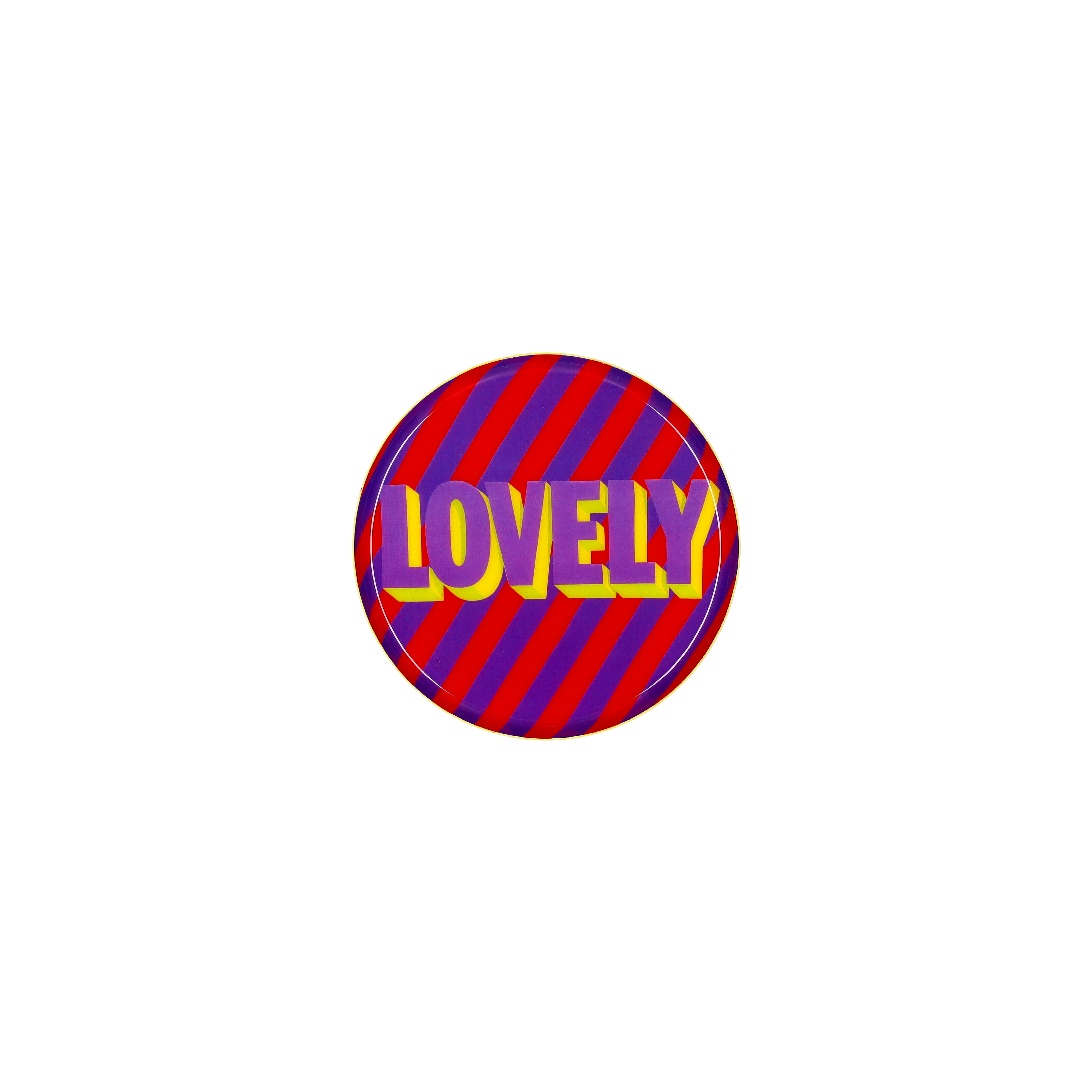 Love Trays, Dekotablett, XS,  Motiv:Lovely, rot/lila