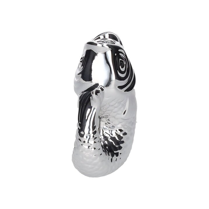 Monsieur Carafon, Fisch, Kerzenhalter S(H16,2 cm), silber