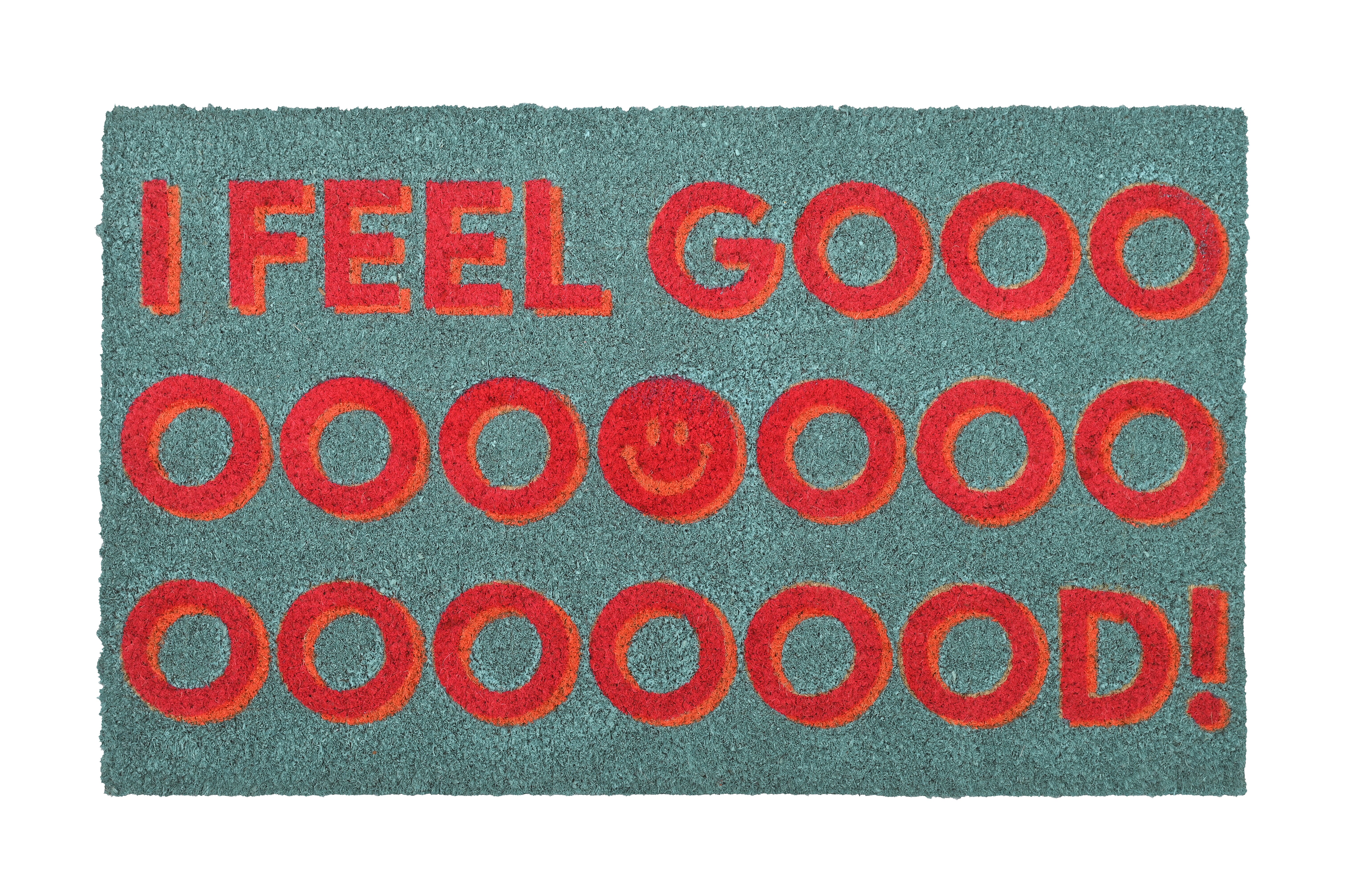 Fussmatte, I feel good, türkis