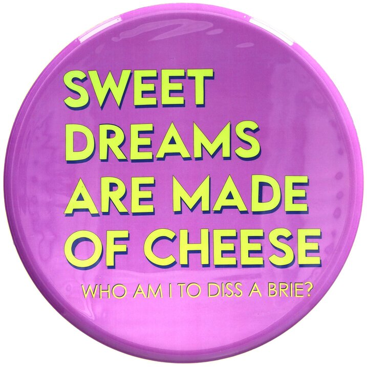 Love Trays, Dekotablett, L, Motiv: Sweet dreams are made of cheese, lila