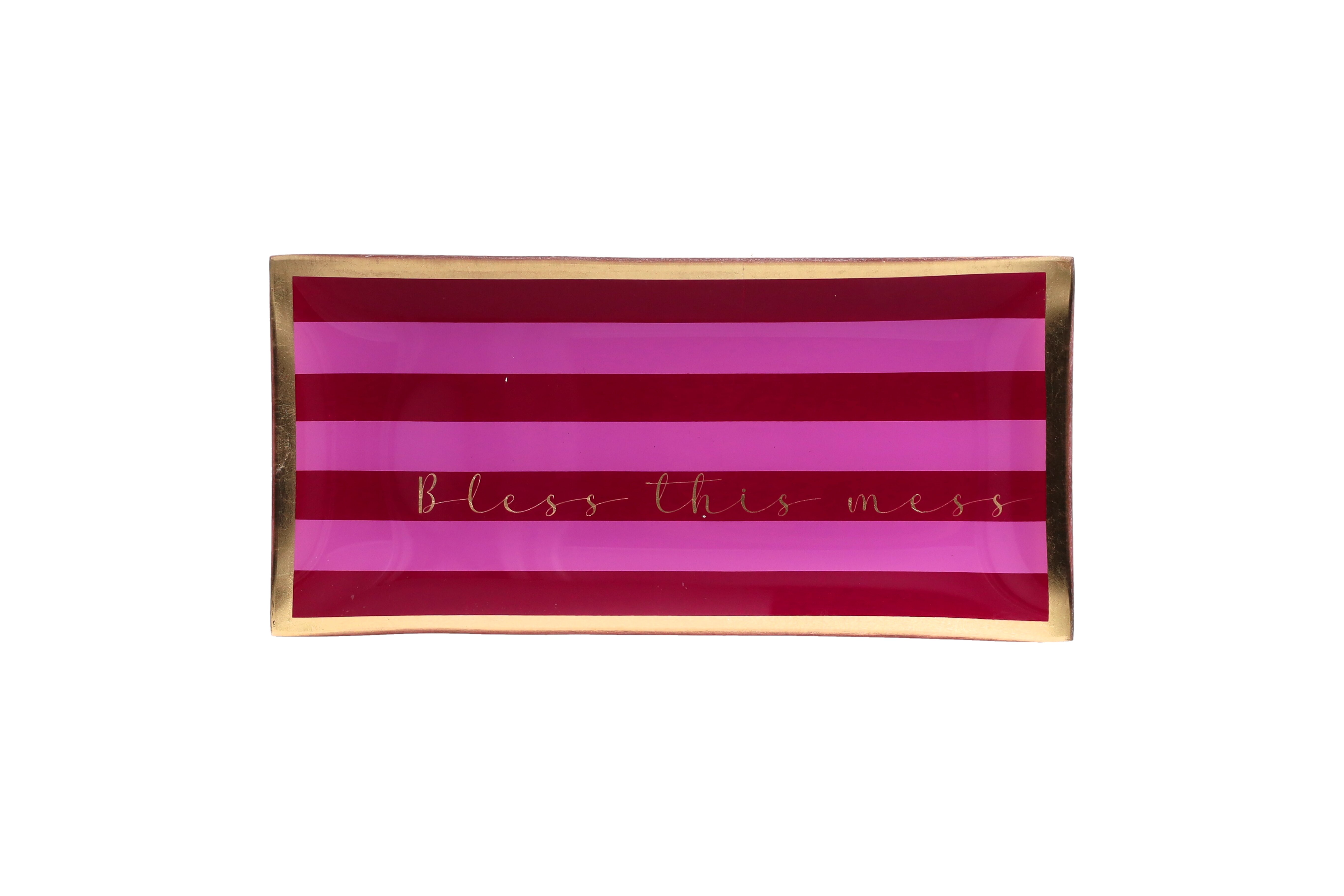 Love Plates, Glasteller L, Motiv: Bless this mess, lila