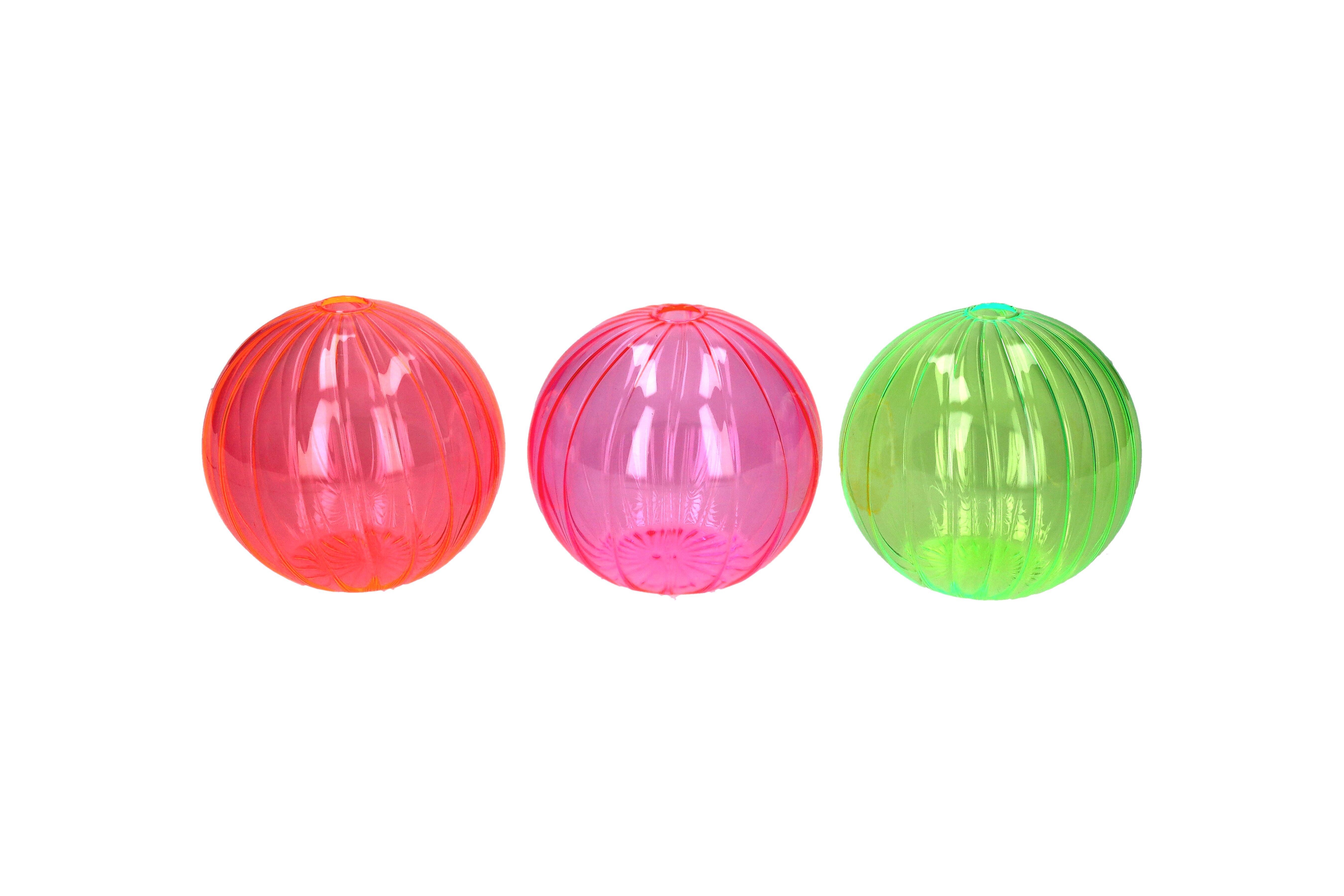 Voile, Vase 3fach sortiert, M(H12cm), Borosilikatglas, rund, neon, gelb/rosa/orange, gs