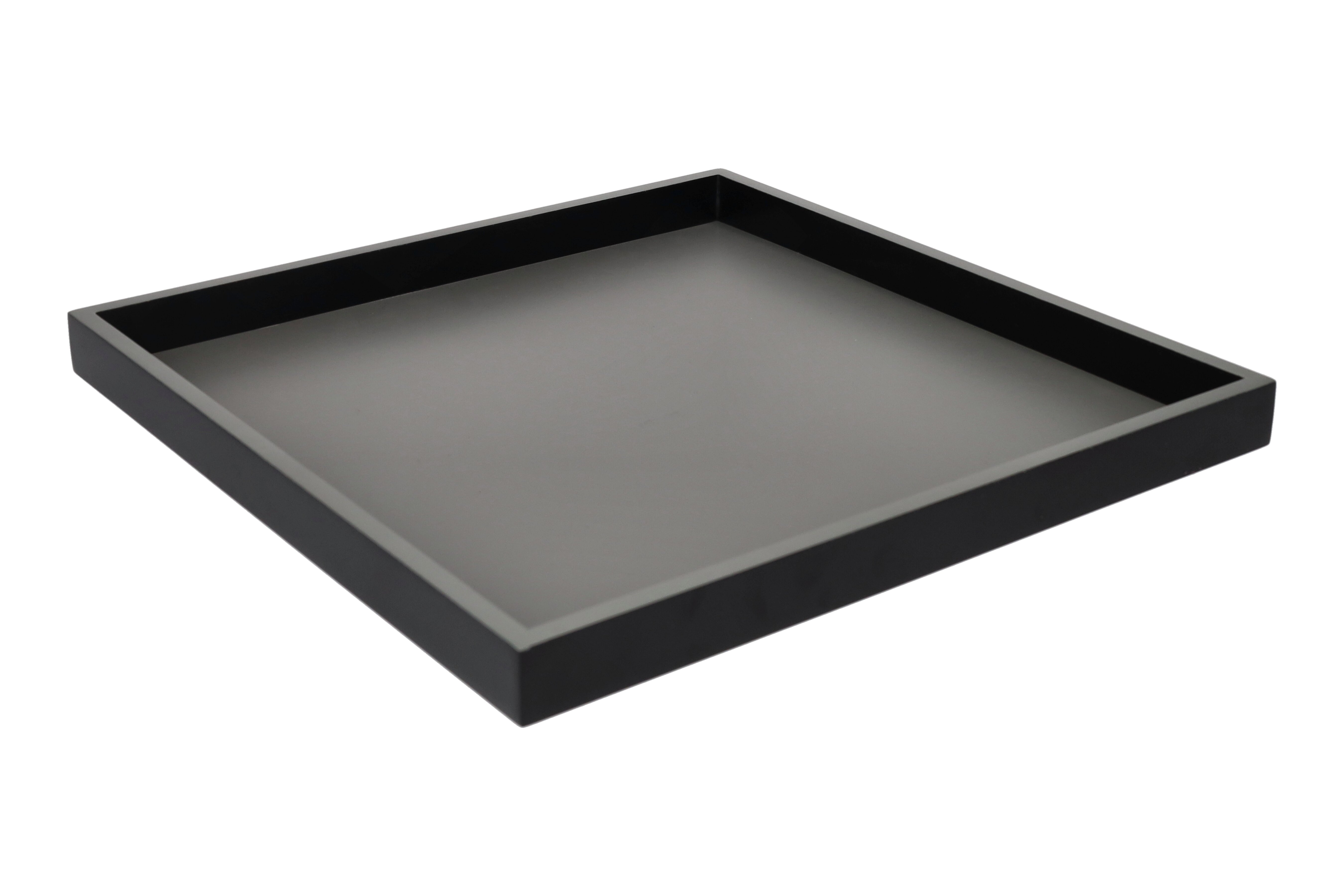 Neo, Tablett, quadratisch (32x2,5x32cm), 2 farbig, dunkelgrau/schwarz