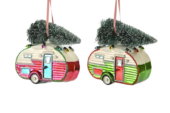 hanger caravan, assorted of 2 pcs., red/grün