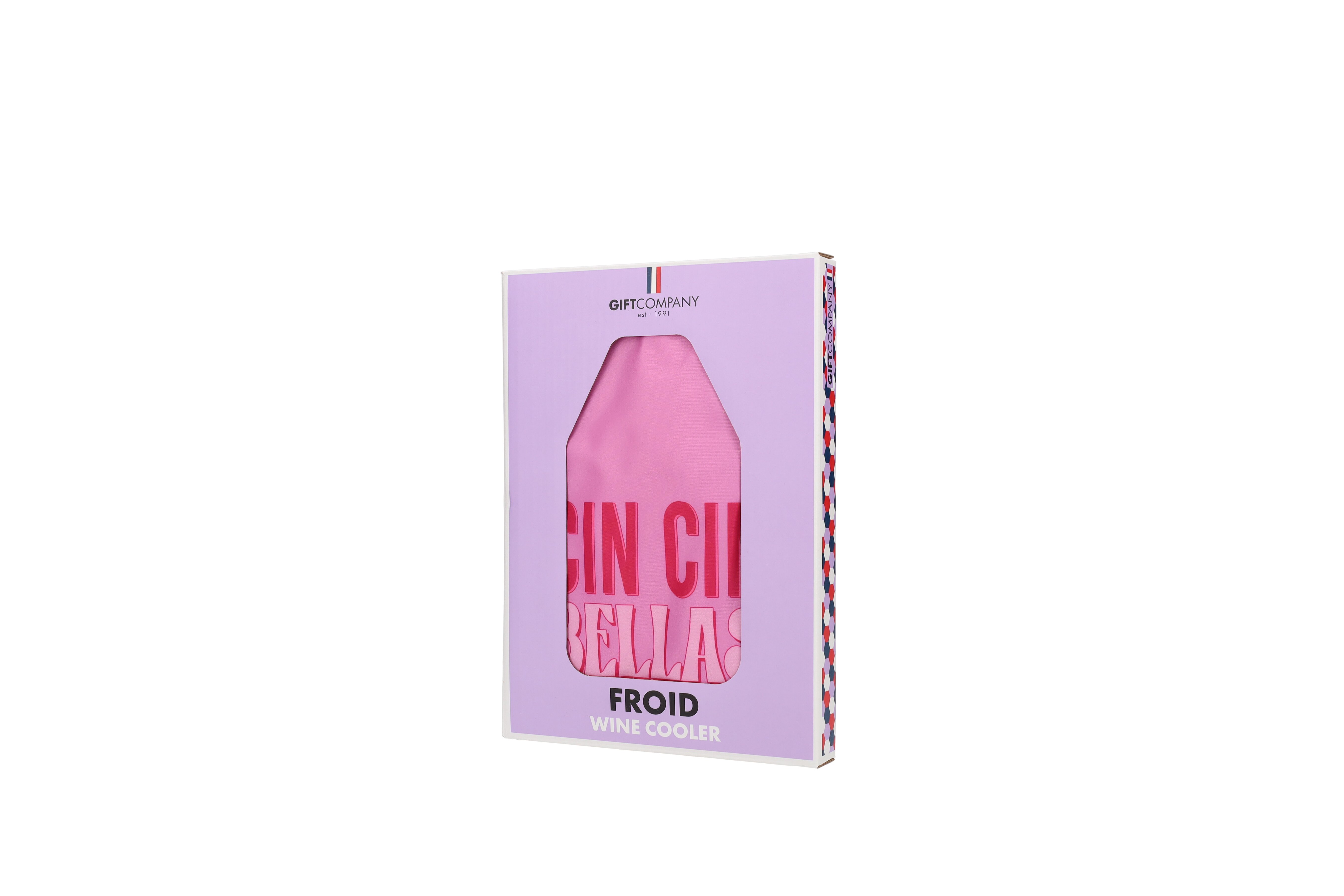 Froid, Kühlmanschette, Motiv: Cin Cin Bellas, Salute Ragazzi, rosa/ türkis