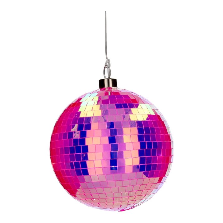 Disco, LED-Kugel, 15cm, neon pink