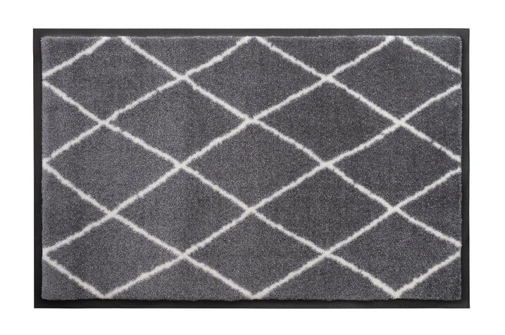 washables, lozenge pattern, gray/white