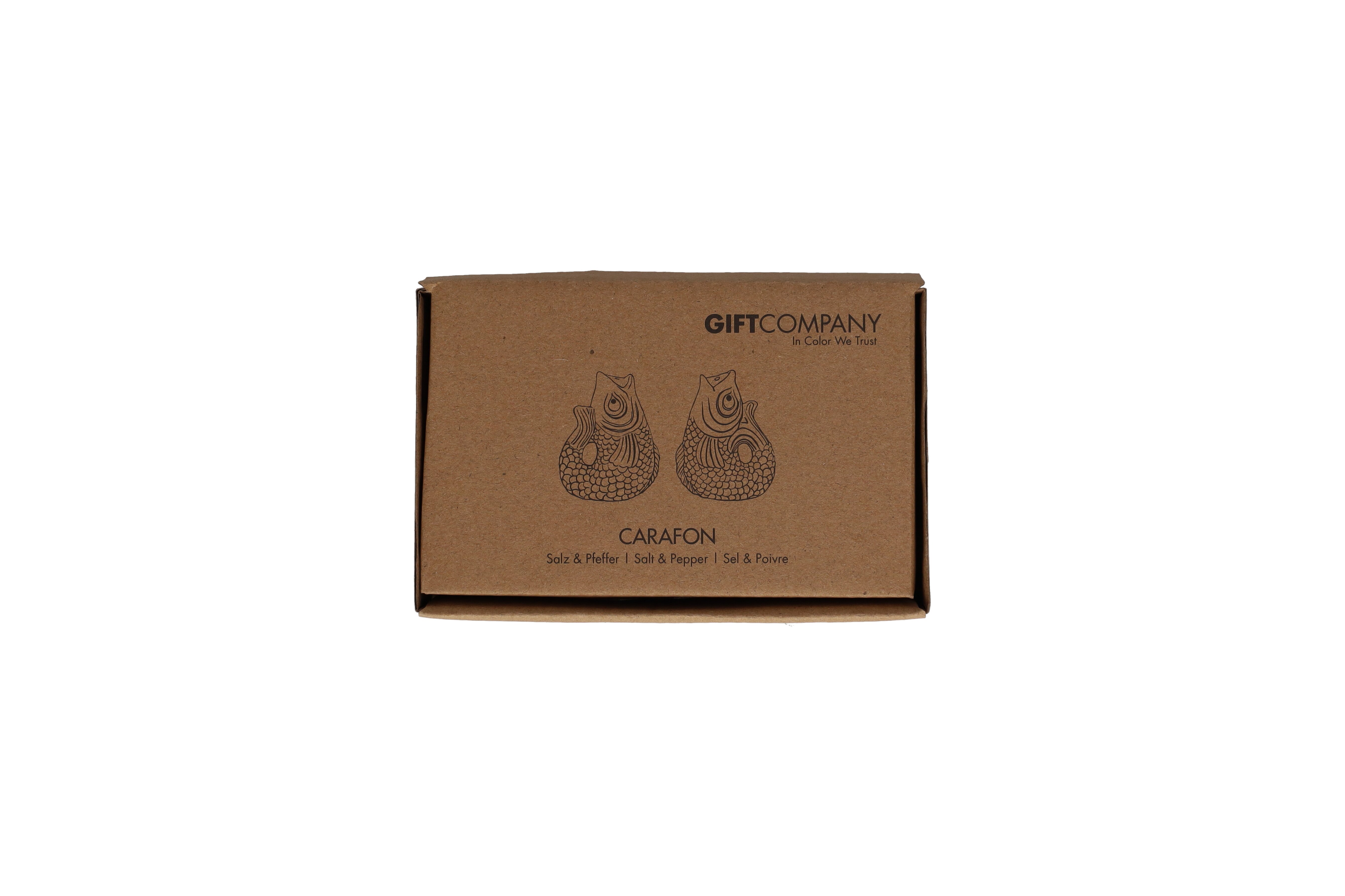 Monsieur Carafon, fish, salt-/pepper shaker set of 2pcs., white