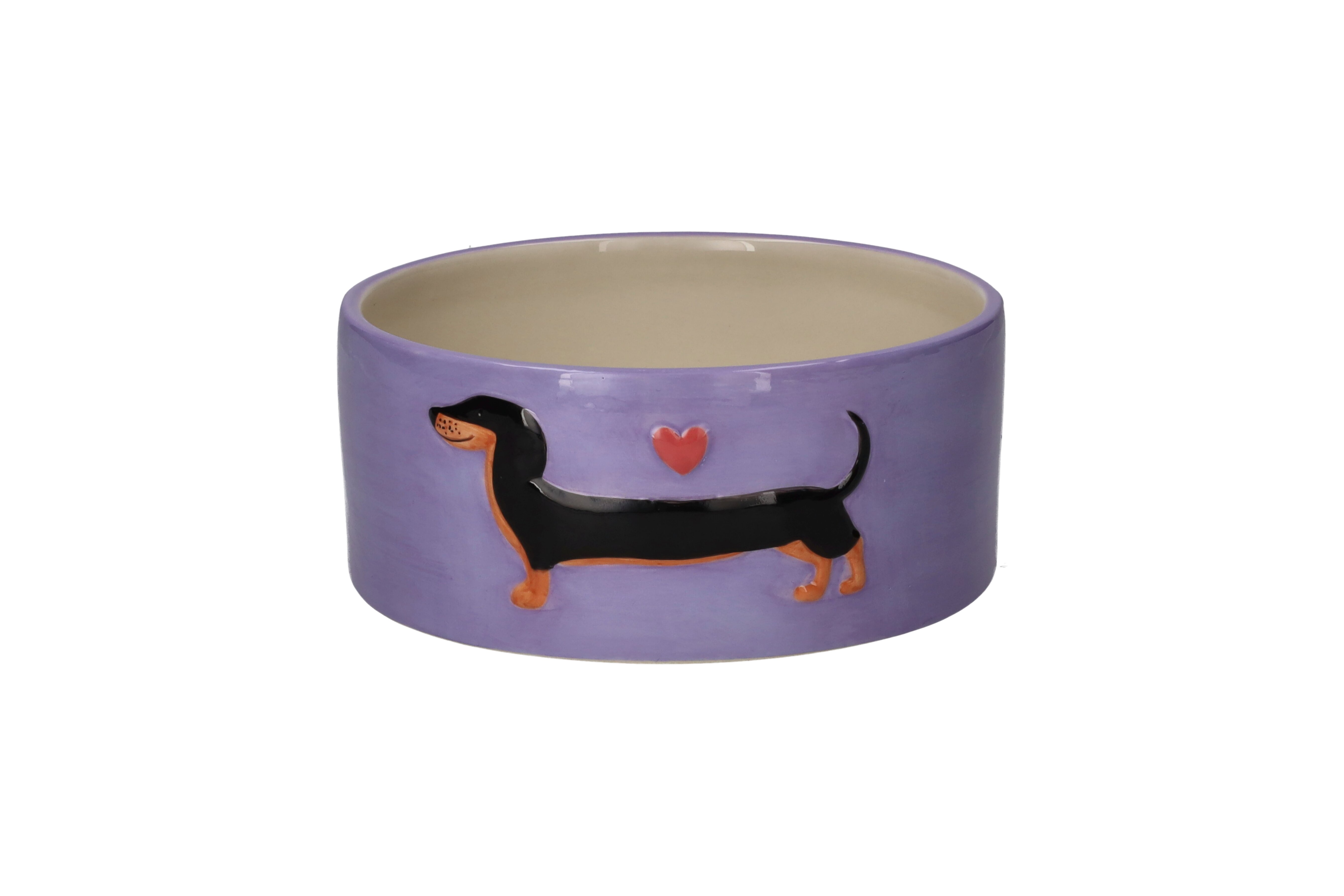 Love Pets, Futternapf, S, Motiv: Dackel, lila
