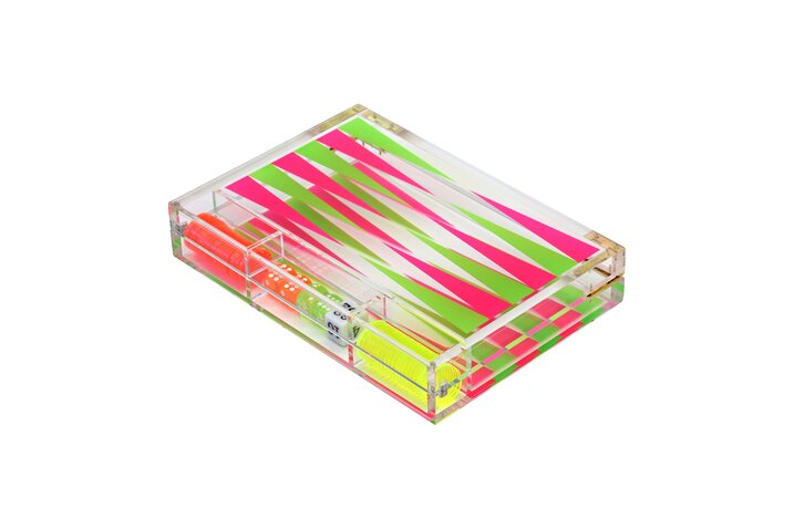Tokio, Backgammon, Acryl, transparent