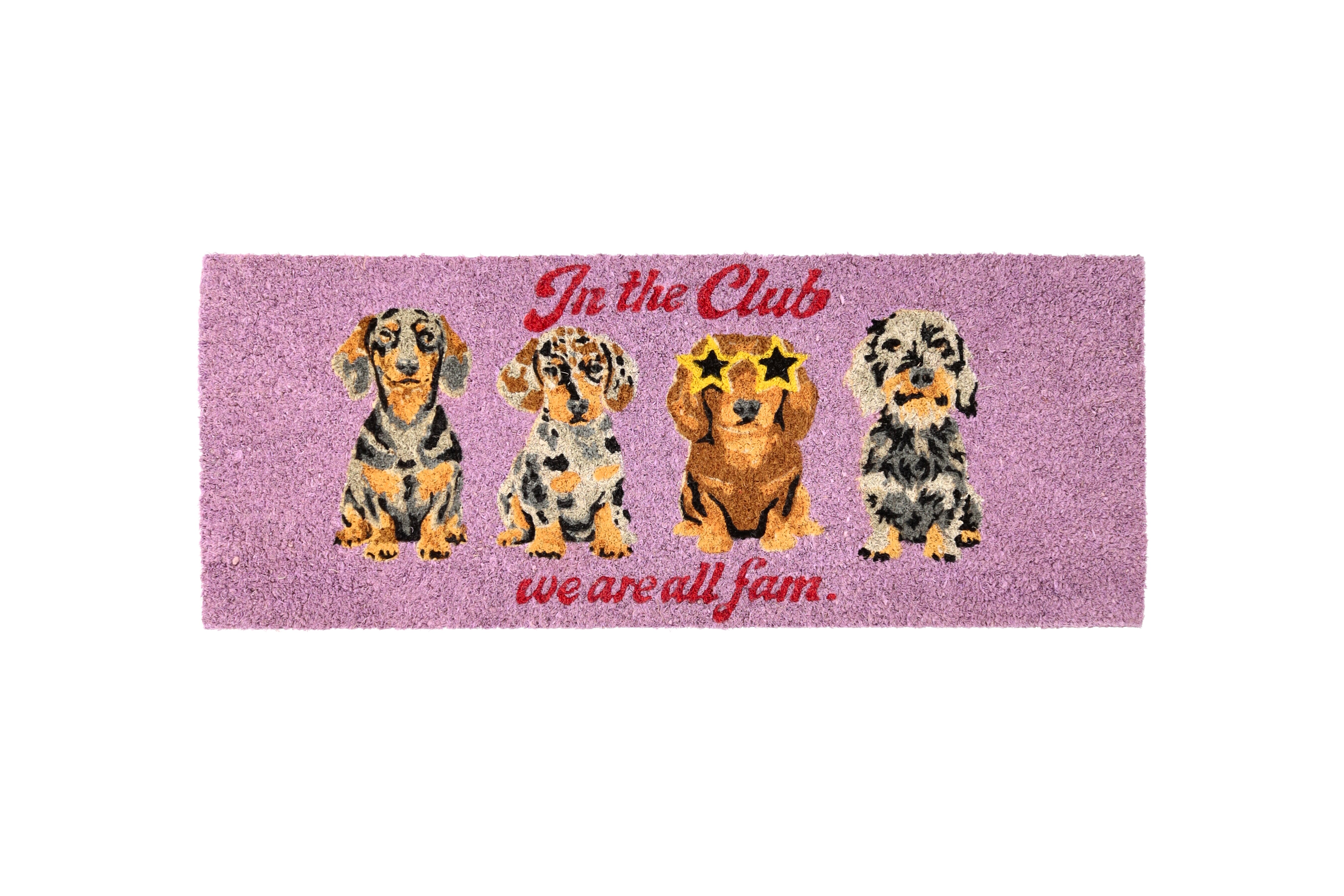 Fussmatte: Motiv: Dackel, The club, lila