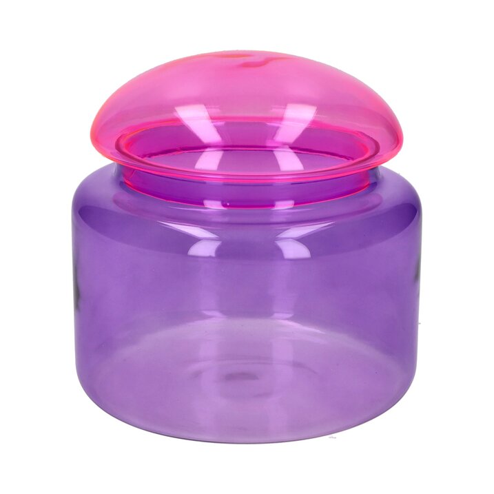 Voile, Glasdose, L, Borosilikatglas, neon, pink/lila, gs