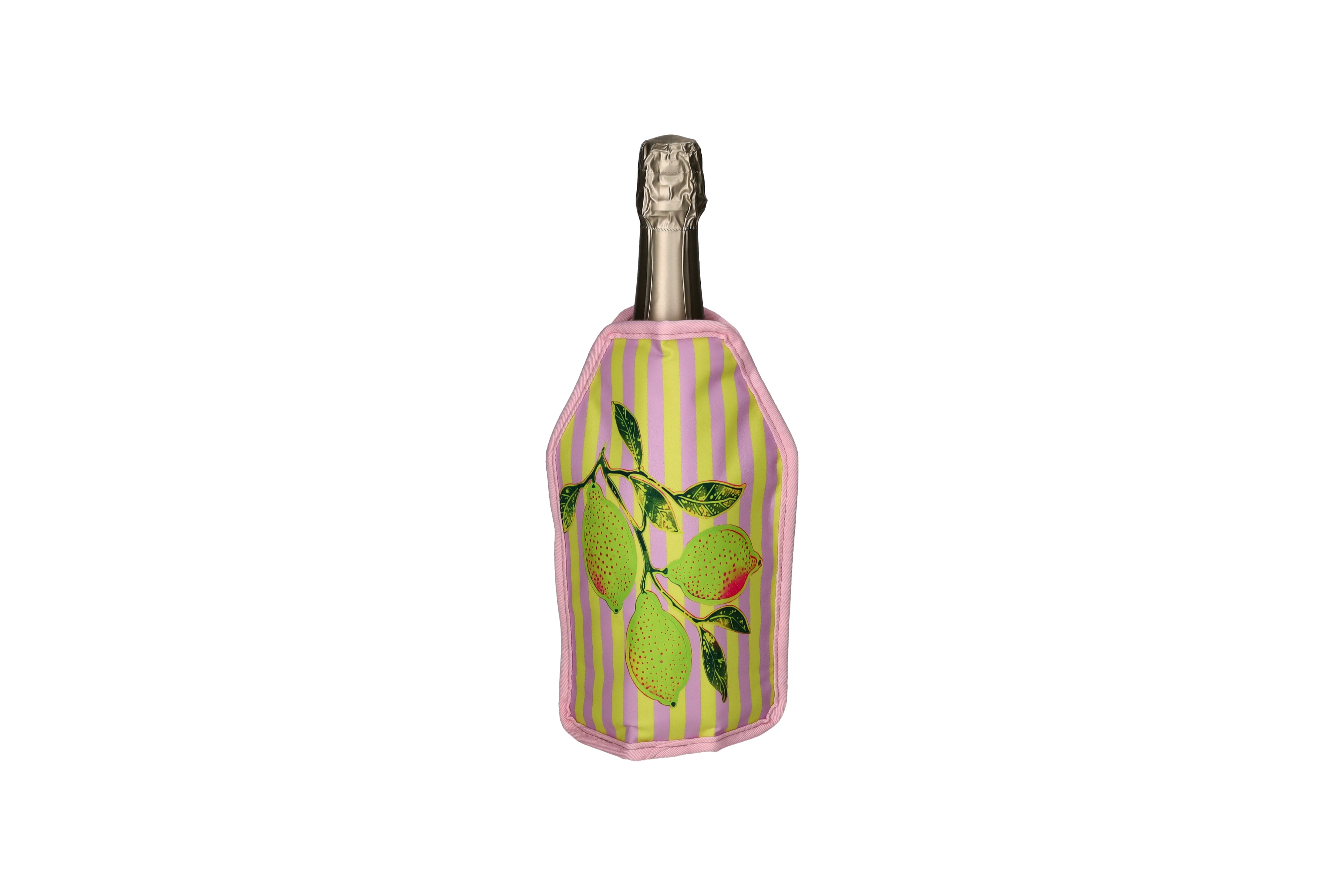 Froid, Kühlmanschette, Motiv: Zitrone, pink/gelb