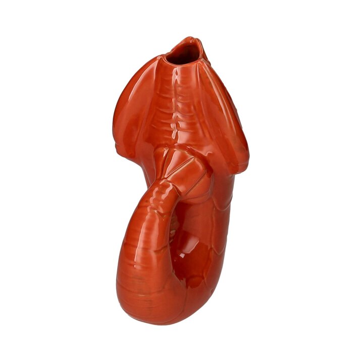 Madame Crevette, Hummer, Vase, L, orangerot