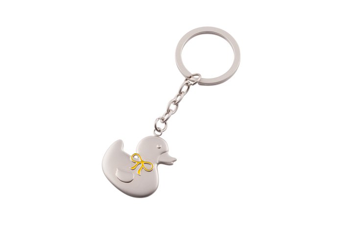 Ente mit gelber Schleife, Schlüsselanhänger