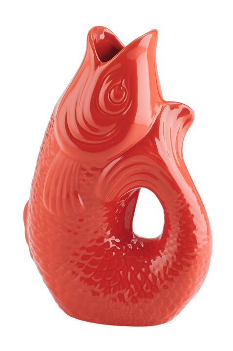 Monsieur Carafon, Fisch, Vase, L, coral red, 2,7 Liter