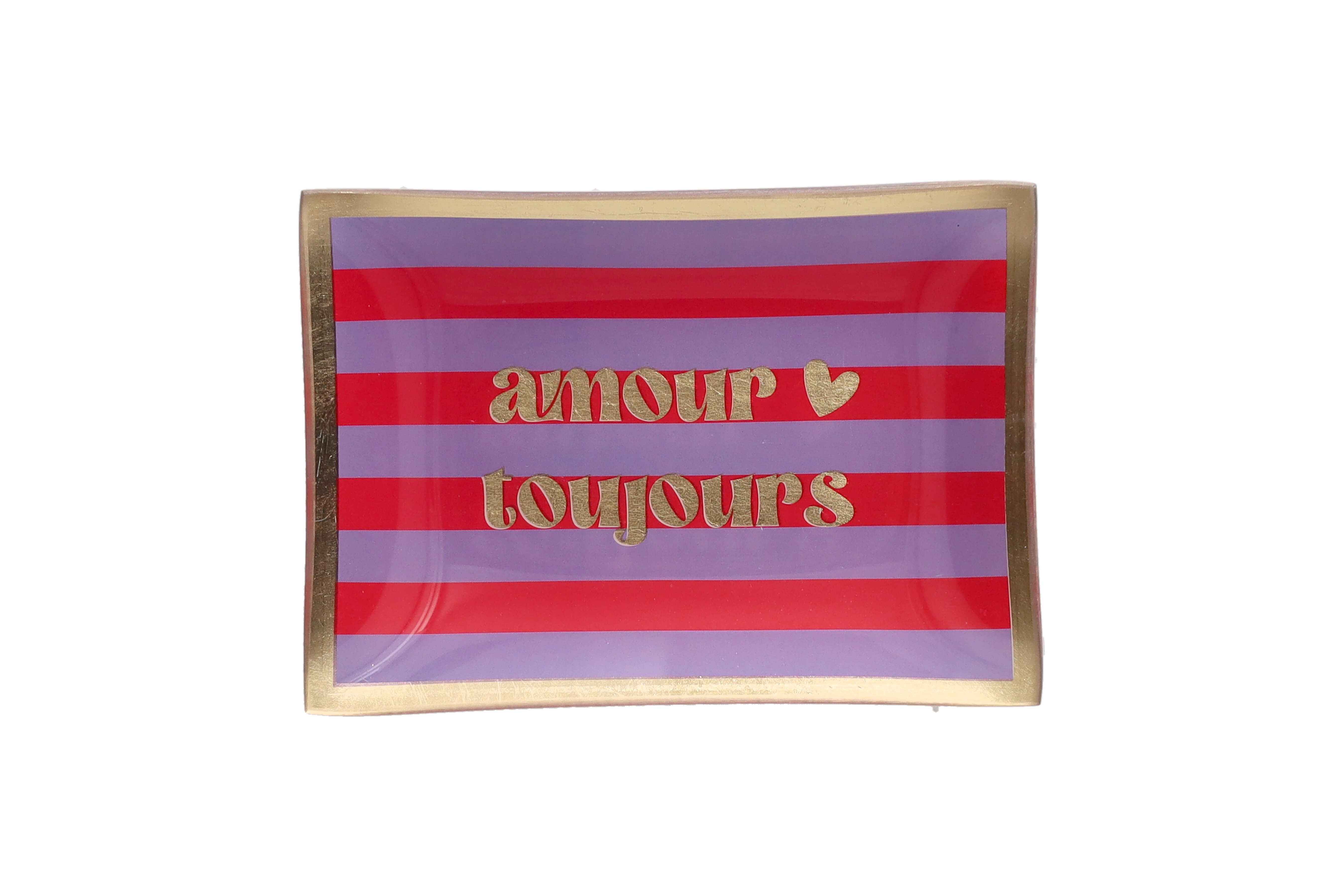 Love Plates, Glasteller M, Motiv: Amour Toujours, mehrfarbig