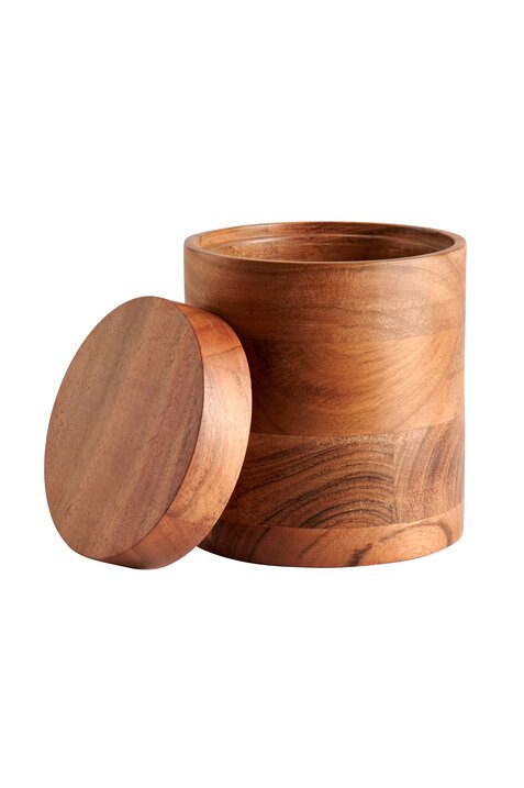 Bento, box, M, acacia wood, round, nature