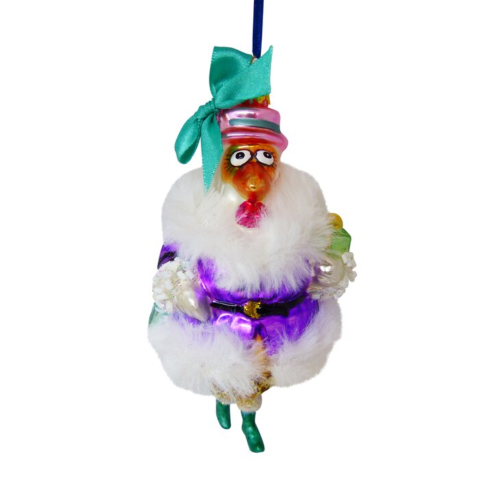 Hänger Henne mit Schleife und Geschenken, mehrfarbig