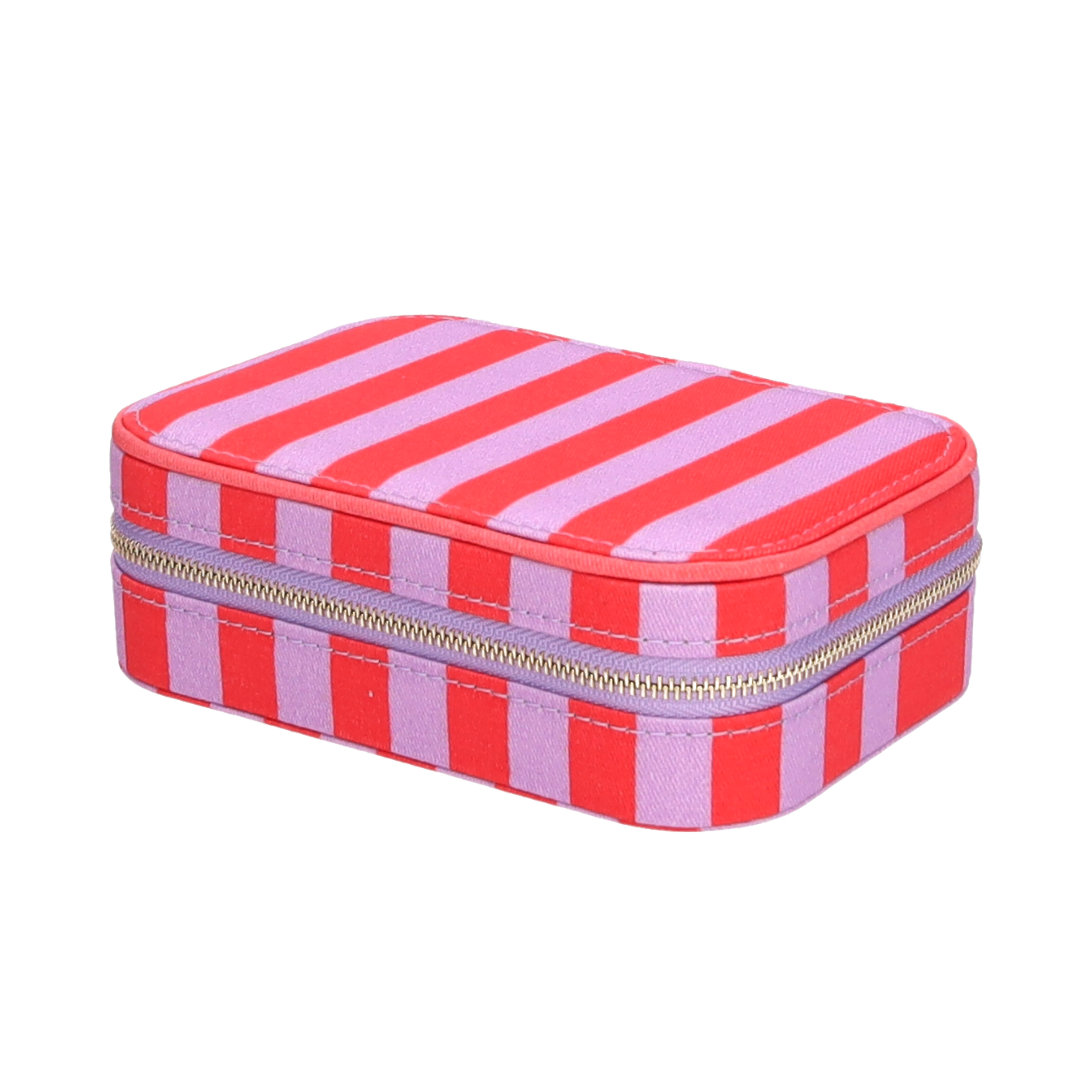 Treasure, Schmucketui, S, gestreift, rot/ lila