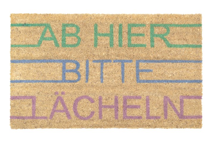 Fußmatte, Ab hier bitte lächeln