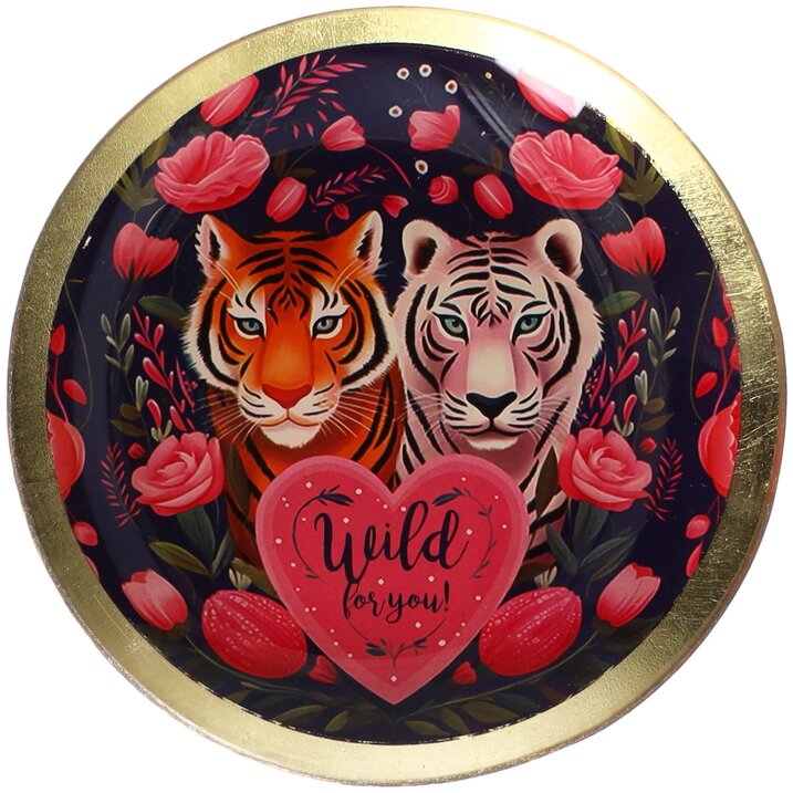 Love Plates, Glasteller M, Motiv: Wild for you!, rund, mehrfarbig
