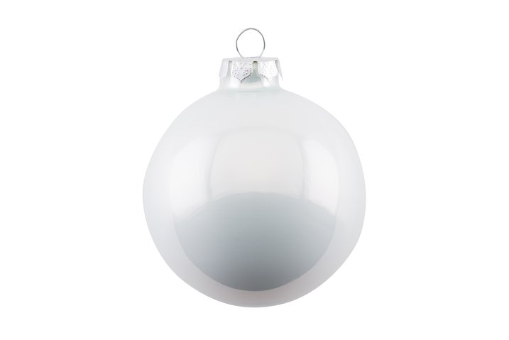 Christmas tree ball 8cm opal, white