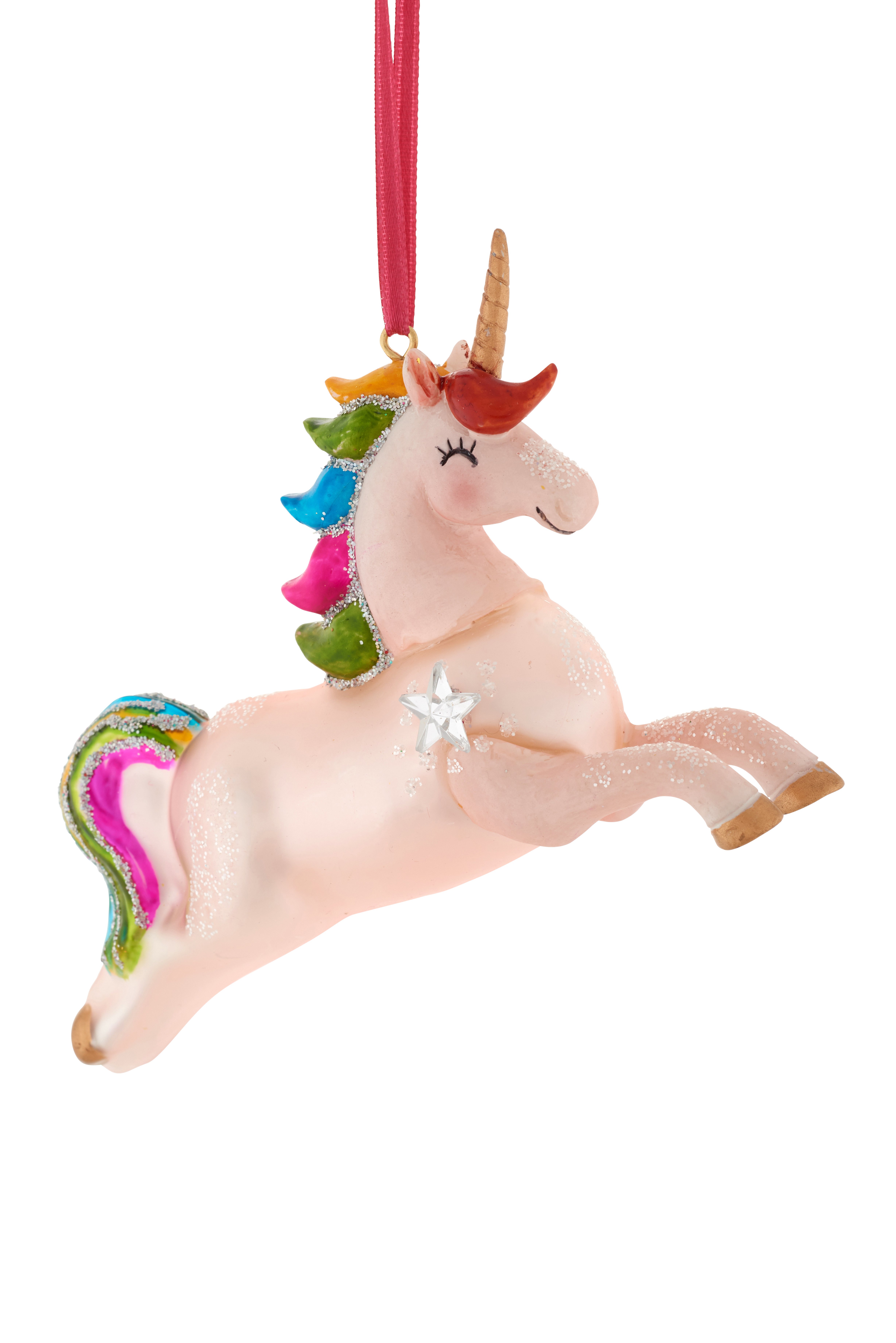 Hänger springendes Einhorn, rosa