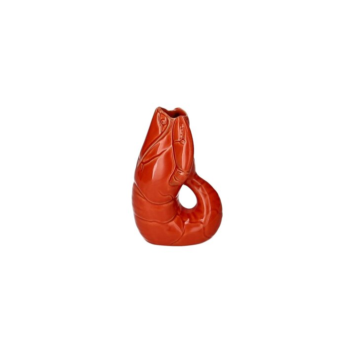 Madame Crevette, Hummer, Vase, XS, orangerot