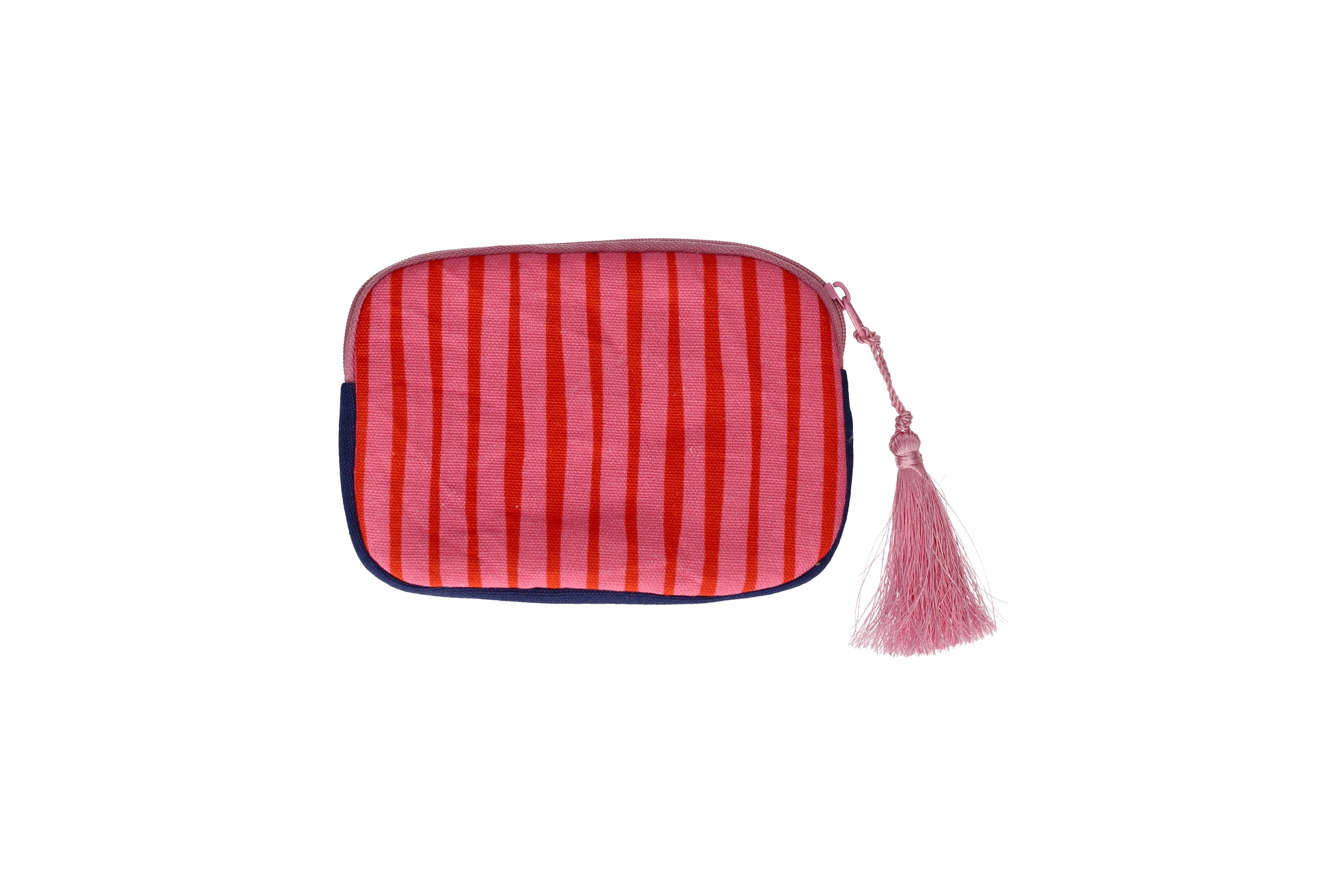 Elodie, cosmetic bag, S, motive: sardines, pink