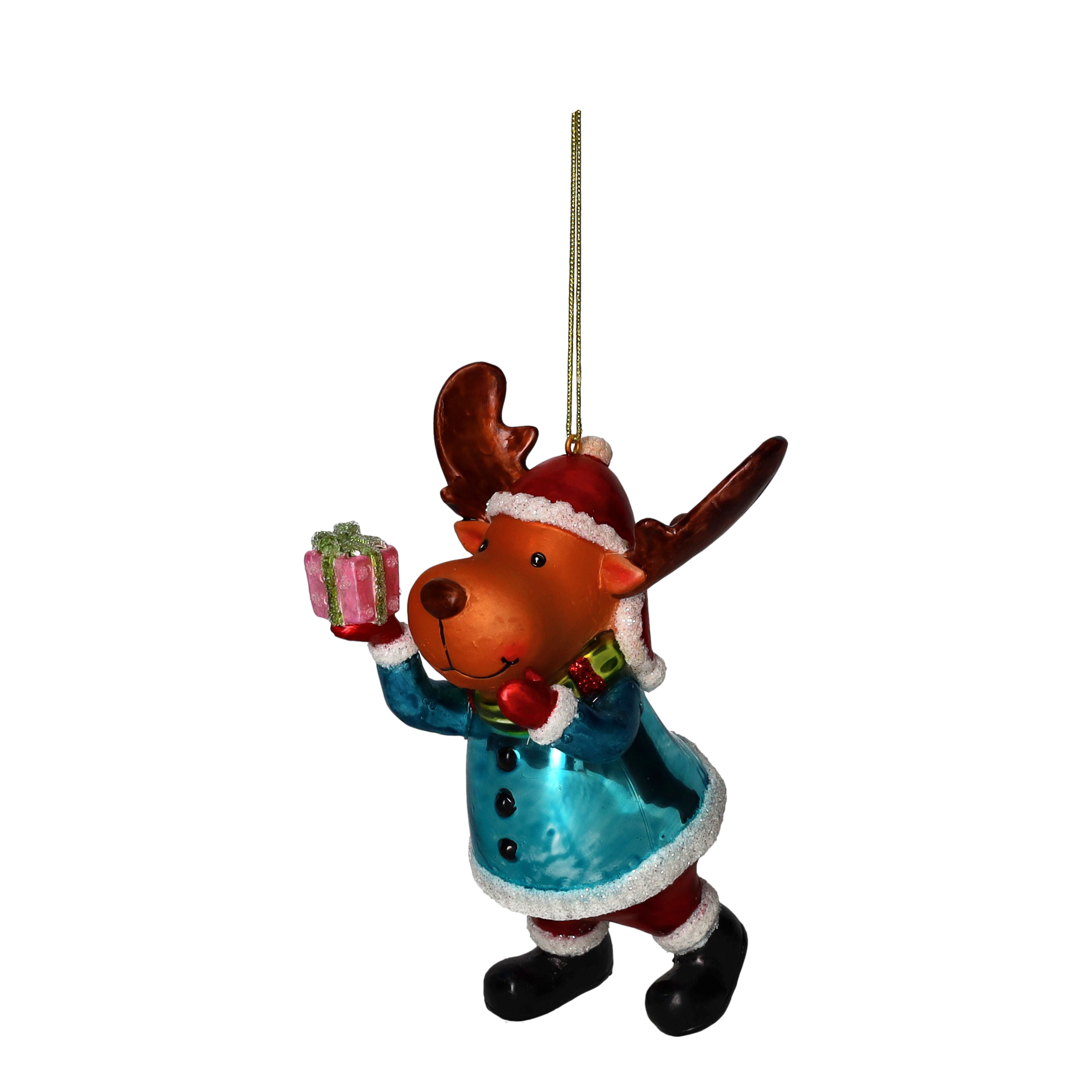 Hänger Rentier mit Geschenk
