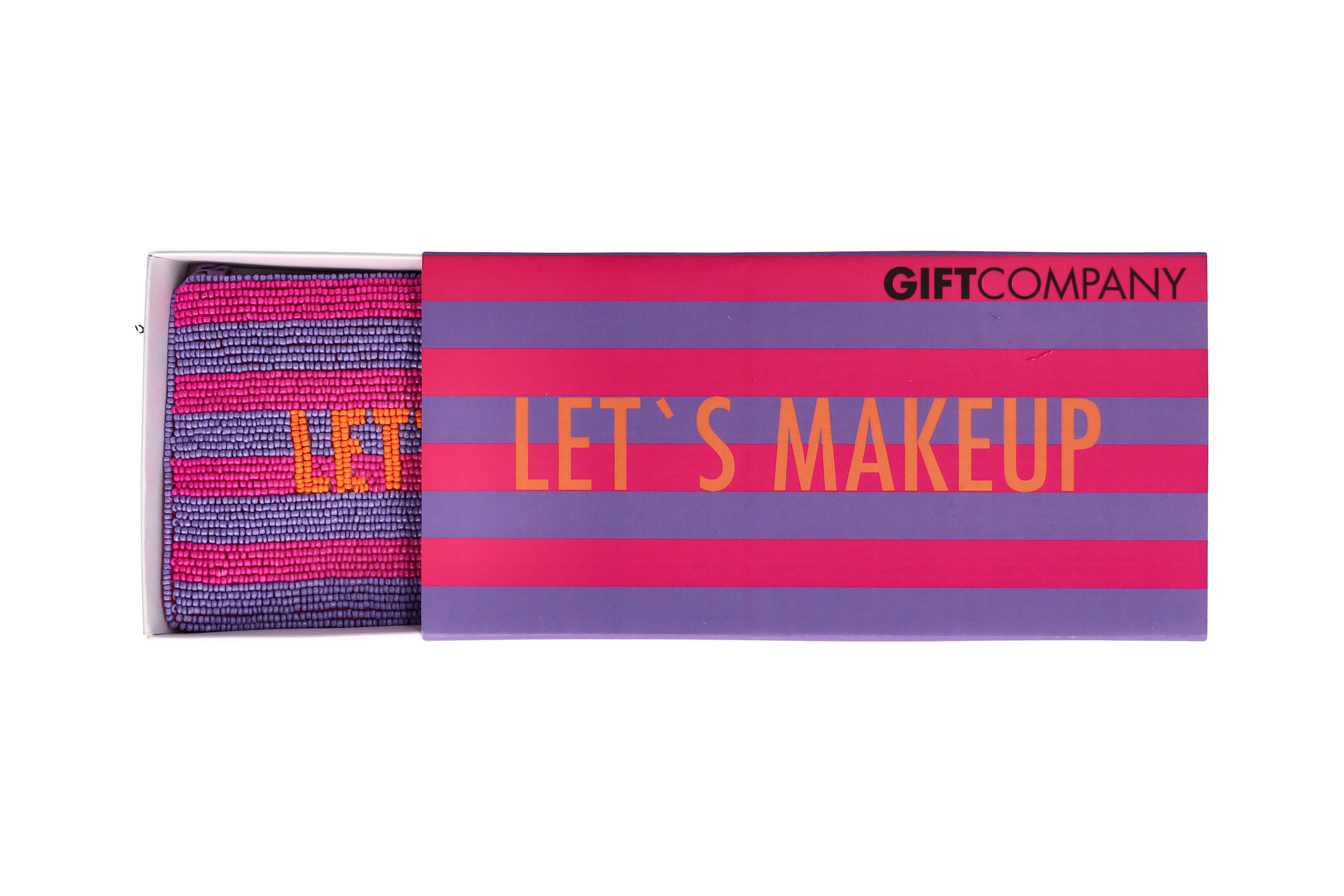 Elodie, cosmetic bag, L, motive: let´s makeup, pink/lila