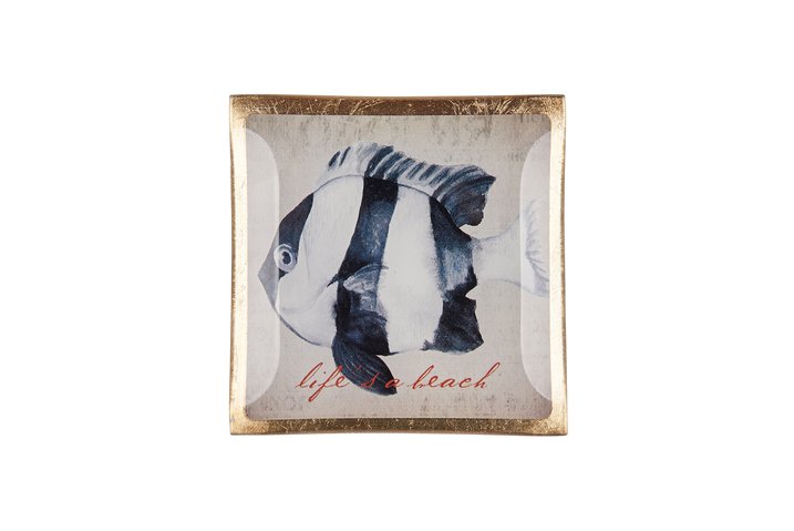 Love Plates, Glasteller S, Life´s a beach, beige
