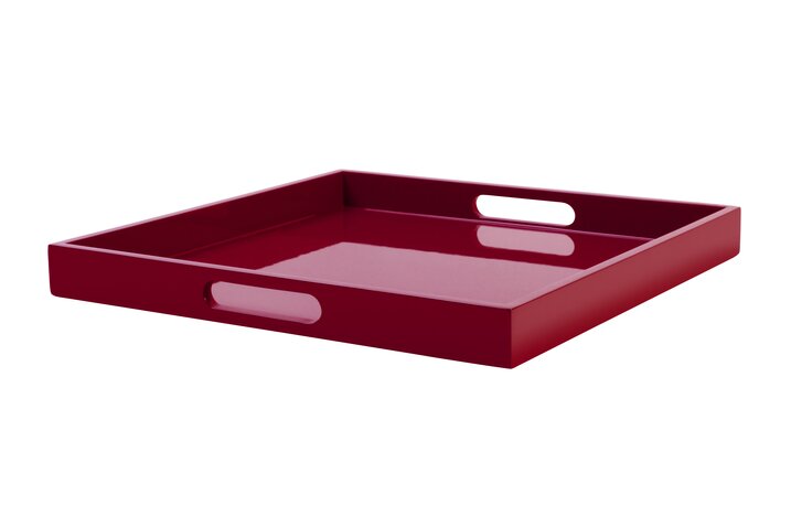 Spa, Tablett, M, quadratisch (40,4x40,4x4cm), rot