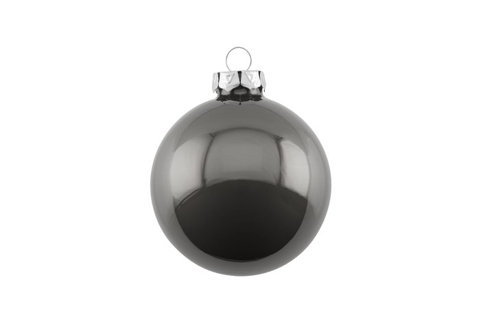 Christmas tree ball 6cm opal, dark grey