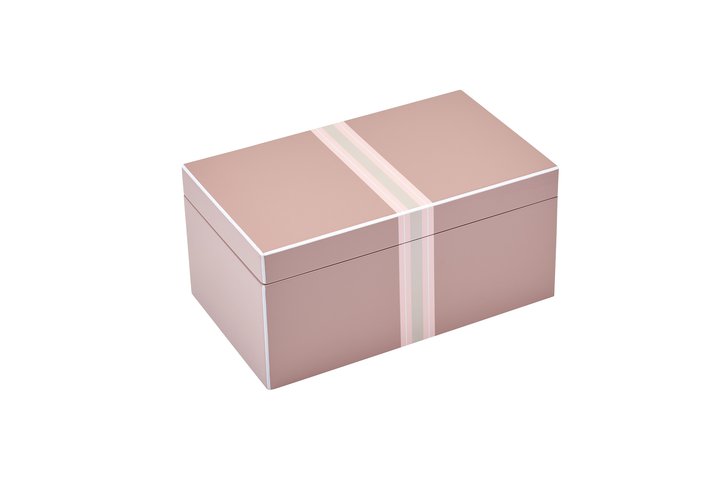 Tang, Schmuckbox mit Streifen, M, rosewood