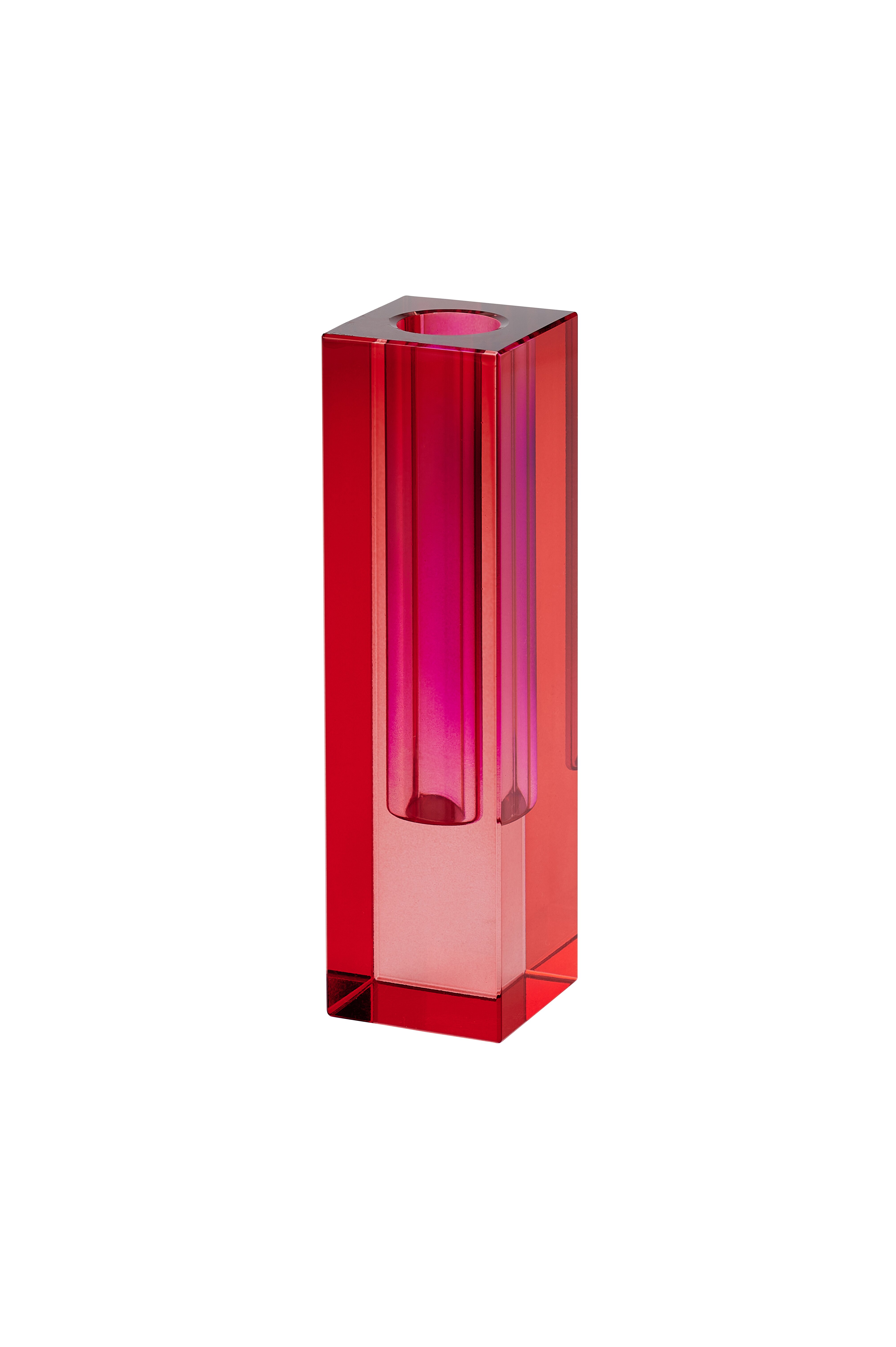 Sari, Kristallglas Vase H14cm, rot/lila, gs
