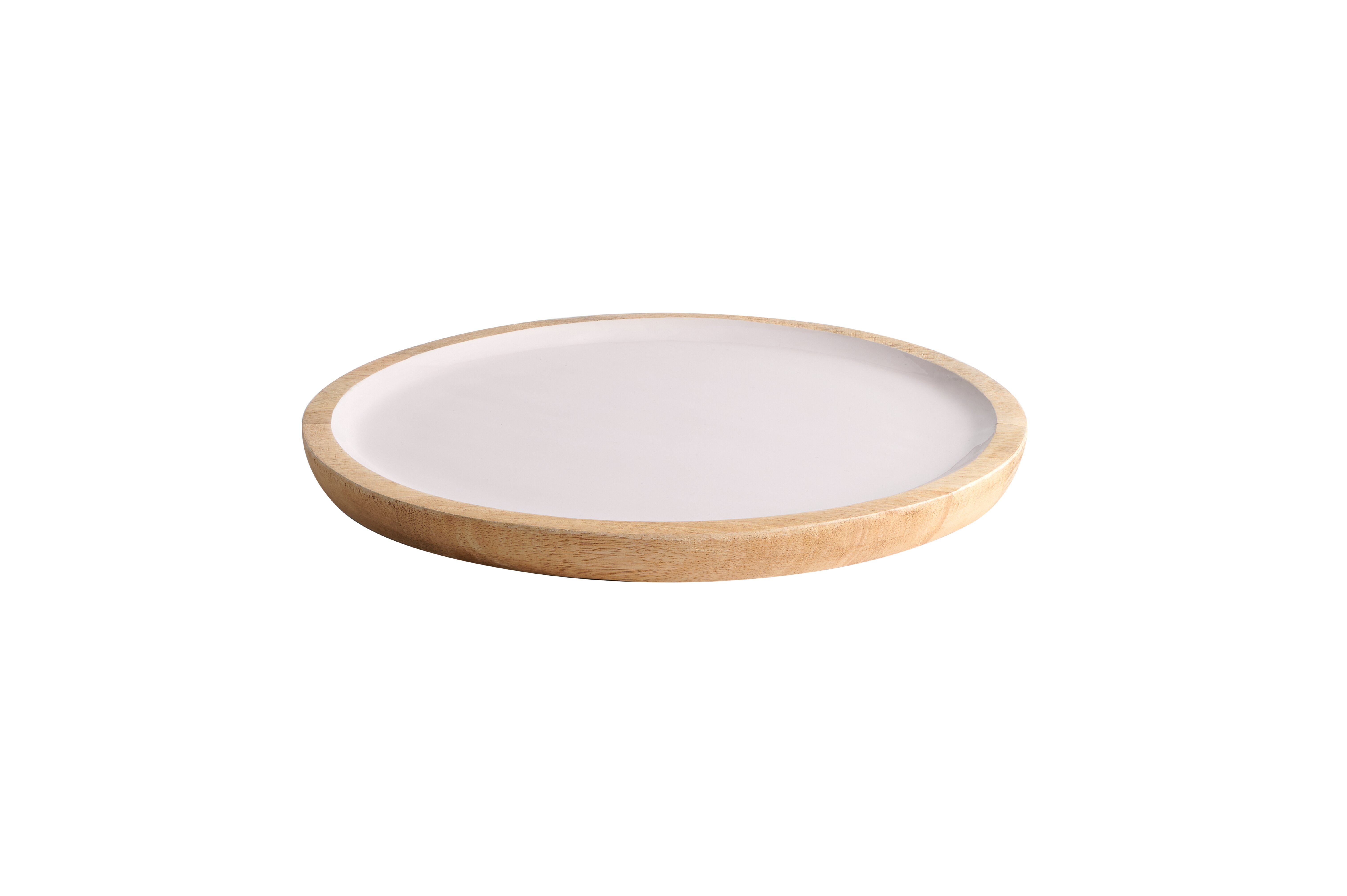 Boathouse, tray, S, mango wood, round, light purple